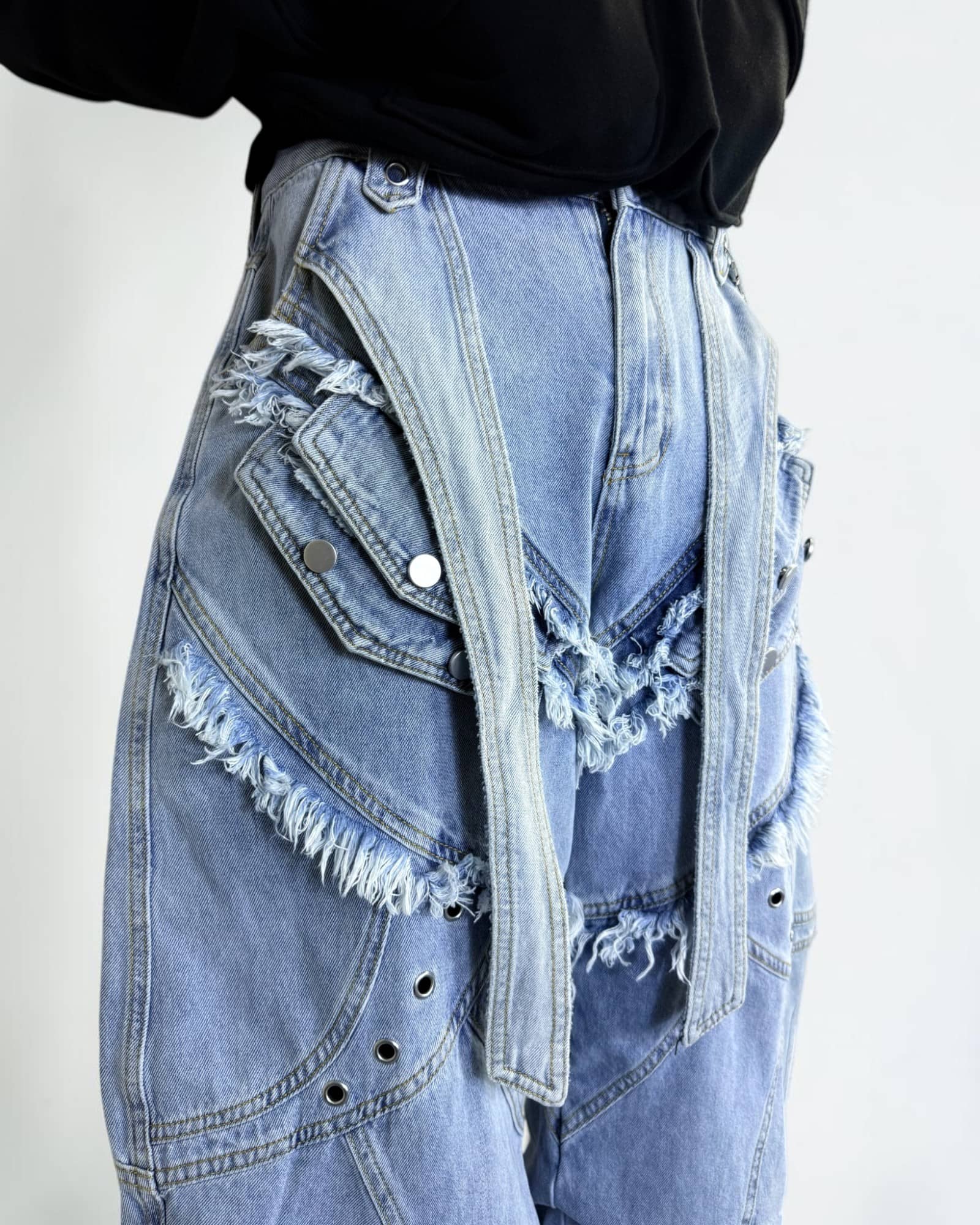 Jean balloon wide leg denim
