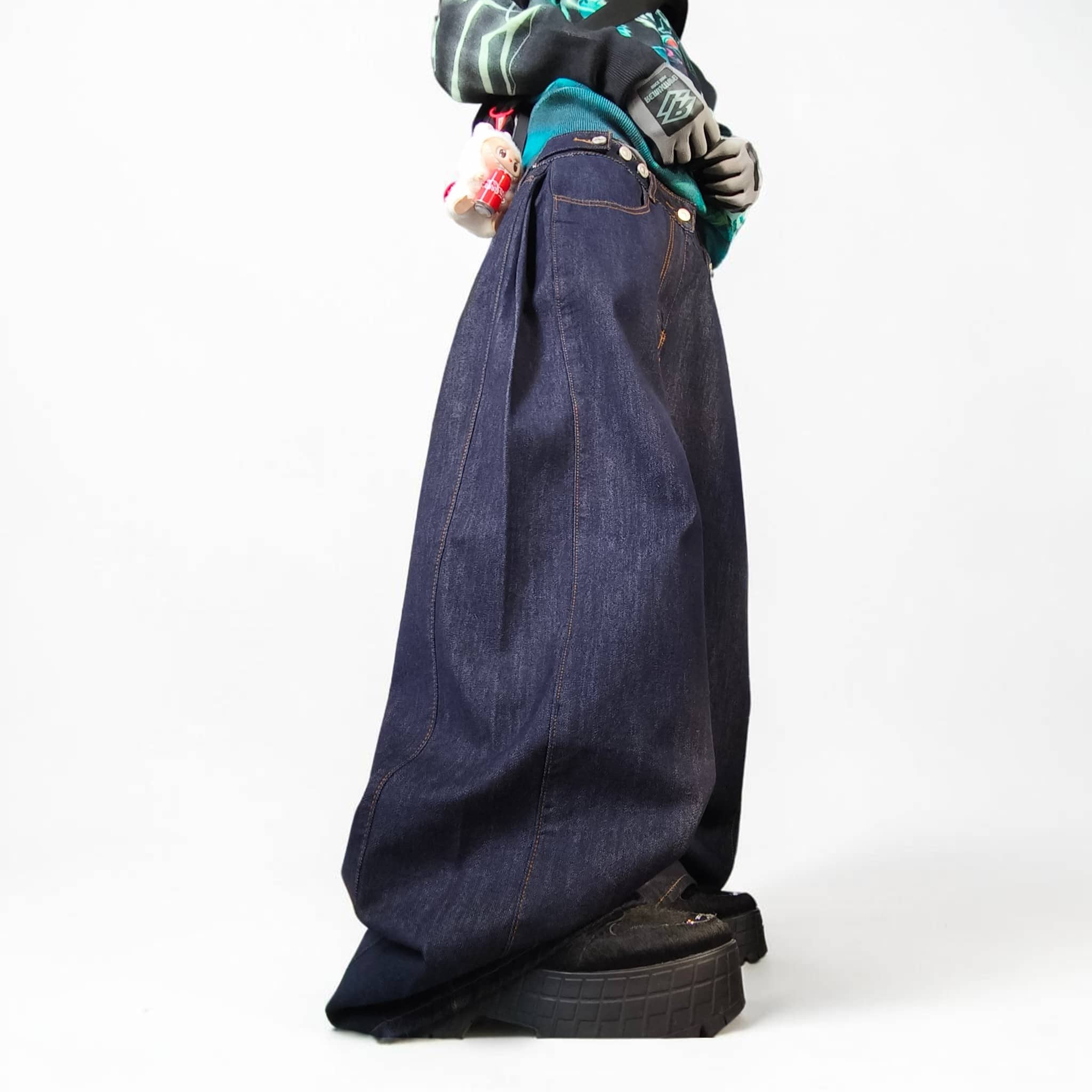 Jean raw denim oversized