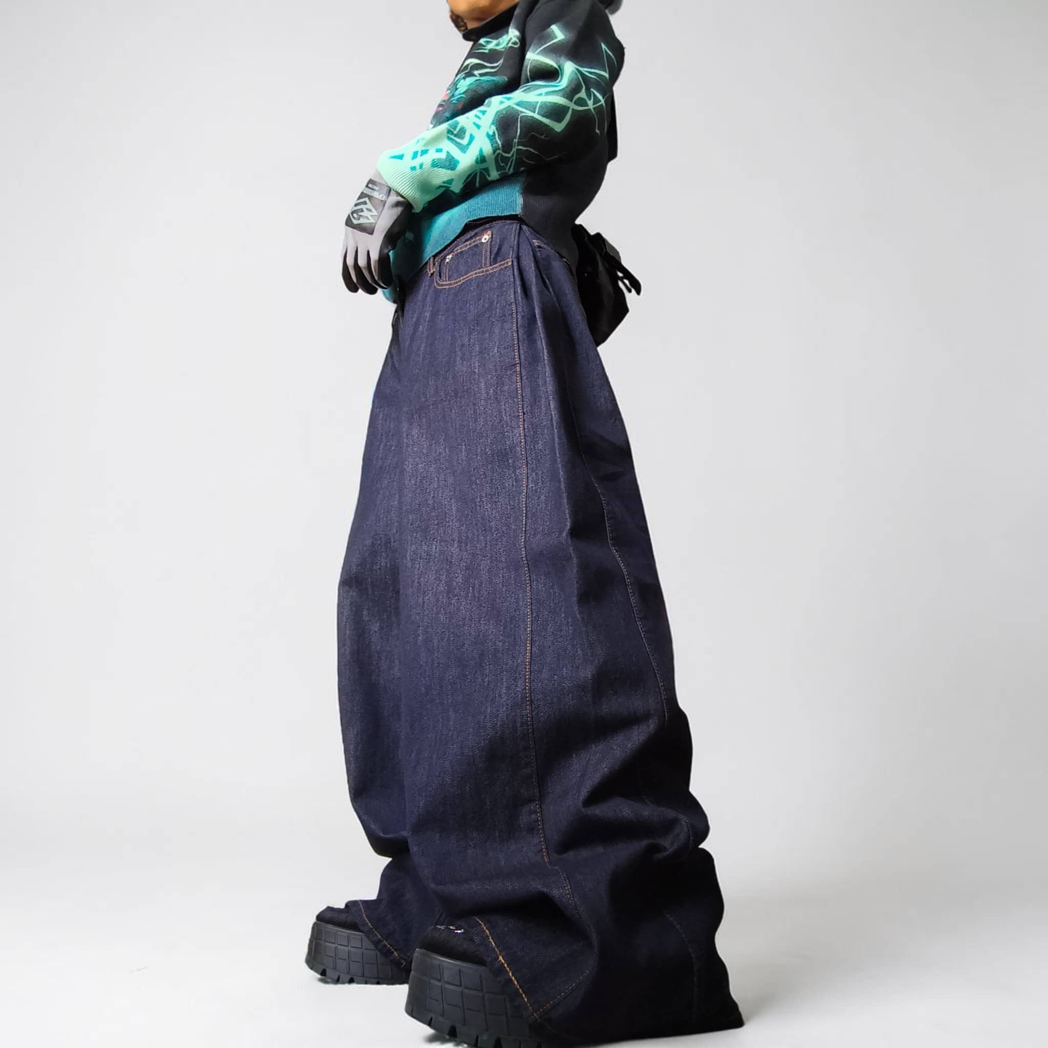 Jean wide leg flare streetwear