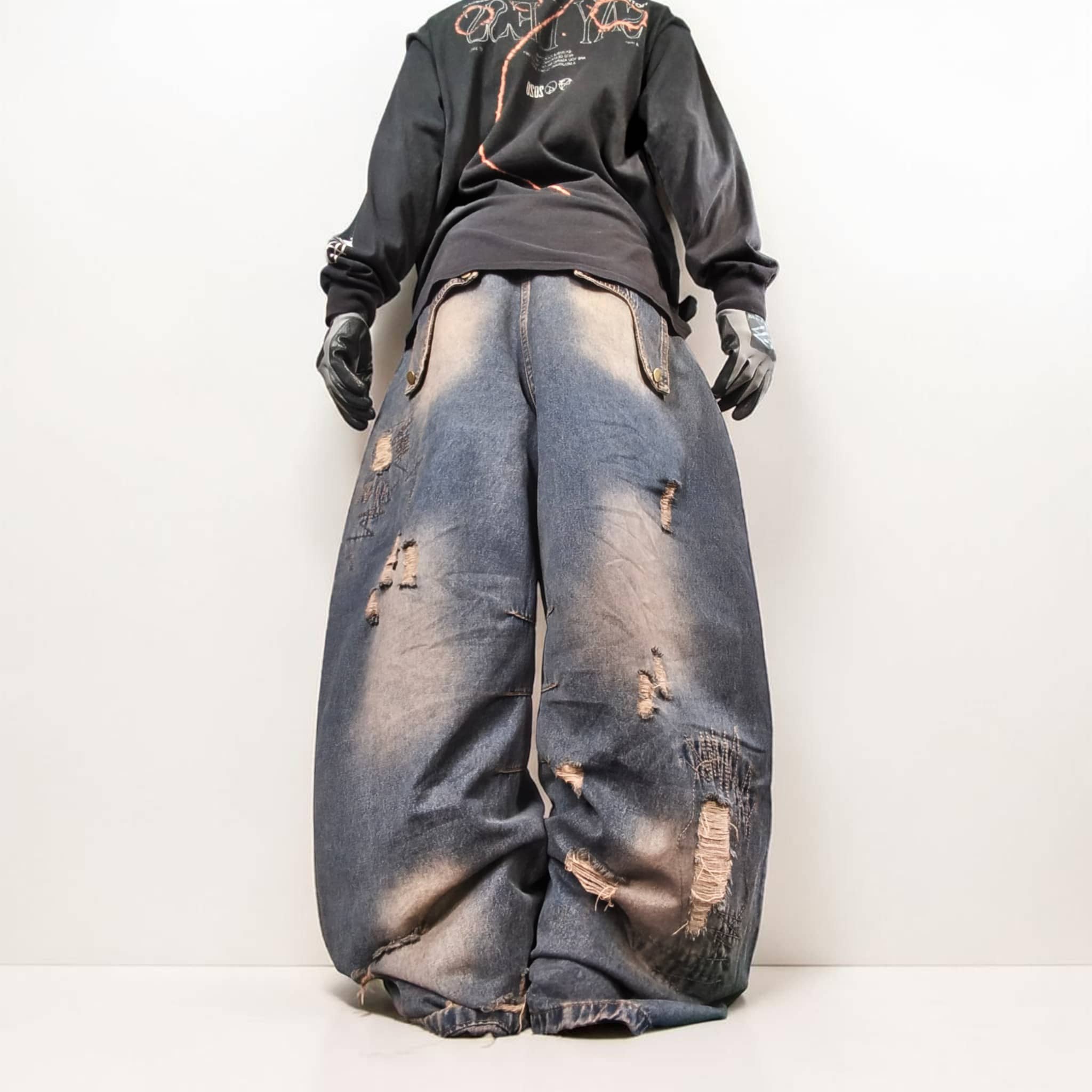Jean patchwork denim oversized