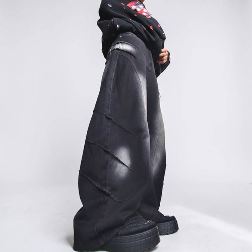 Jean baggy flare noir Y2K