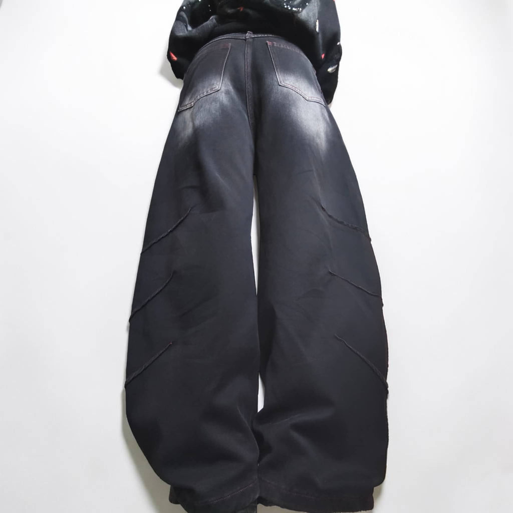 Jean wide leg oversized noir