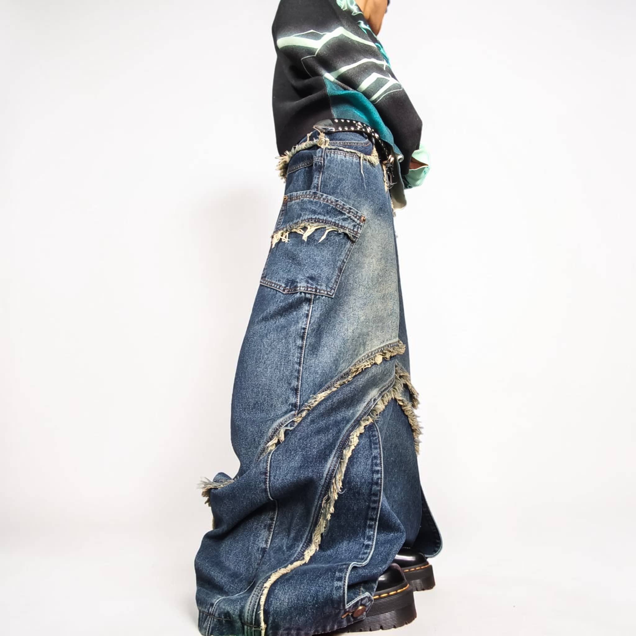 Jean baggy cargo Y2K