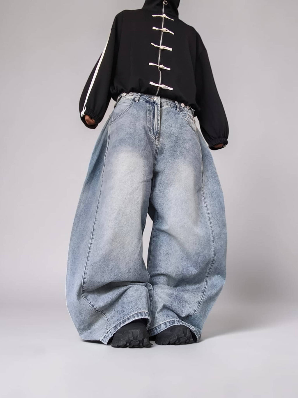 JEAN BAGGY FLARE - RAW BLUE INK