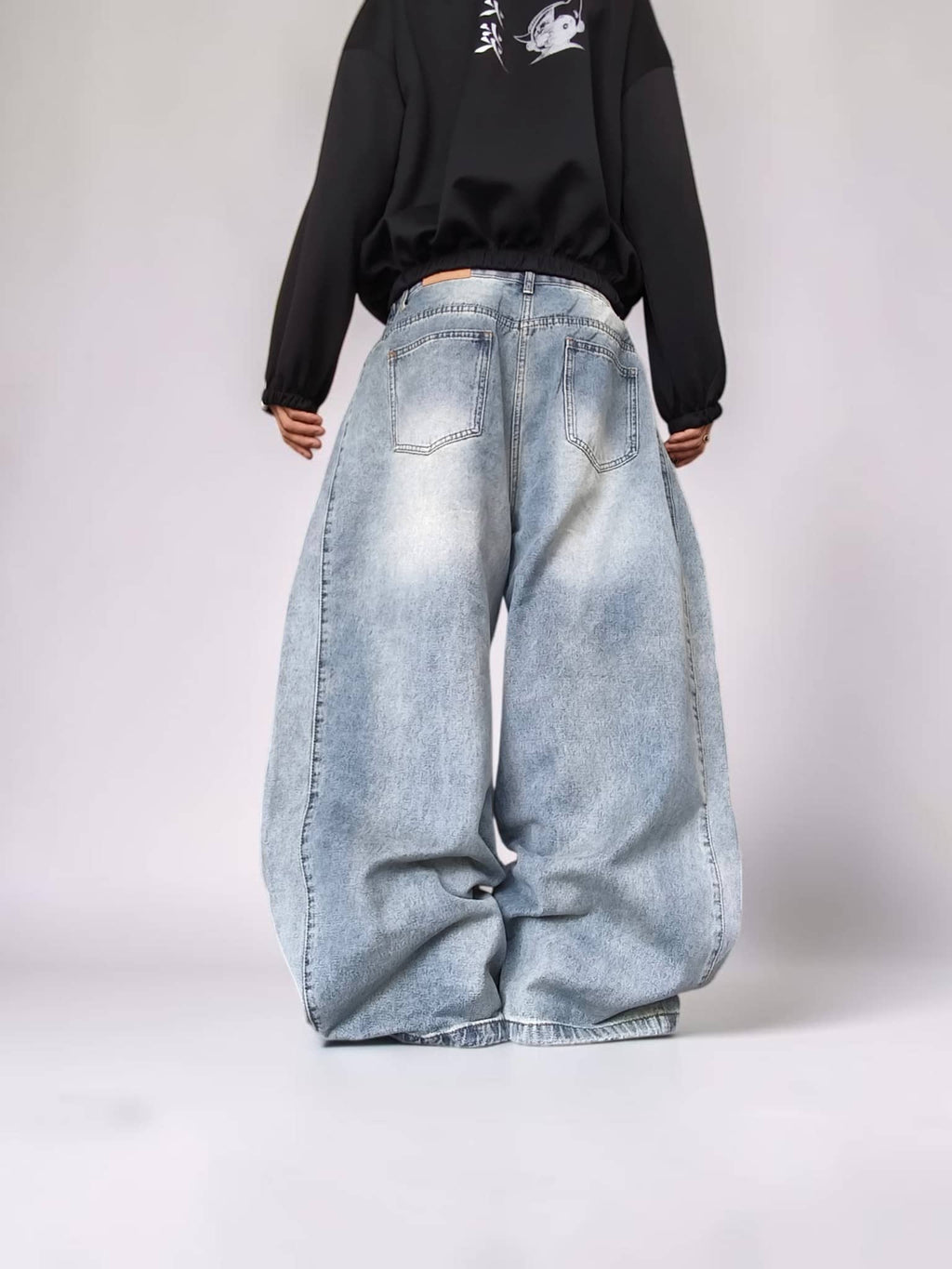JEAN BAGGY FLARE - RAW BLUE INK