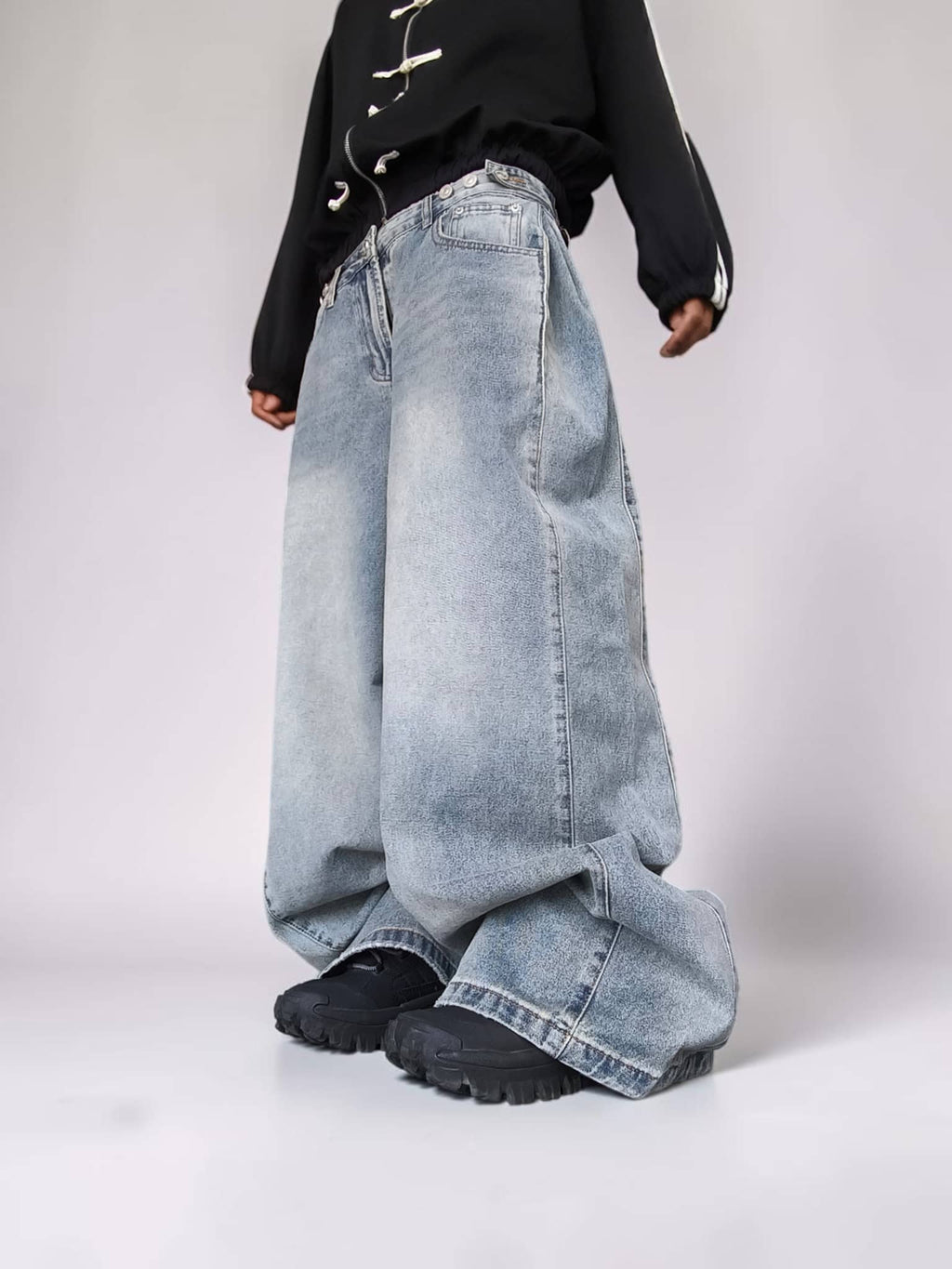 JEAN BAGGY FLARE - RAW BLUE INK
