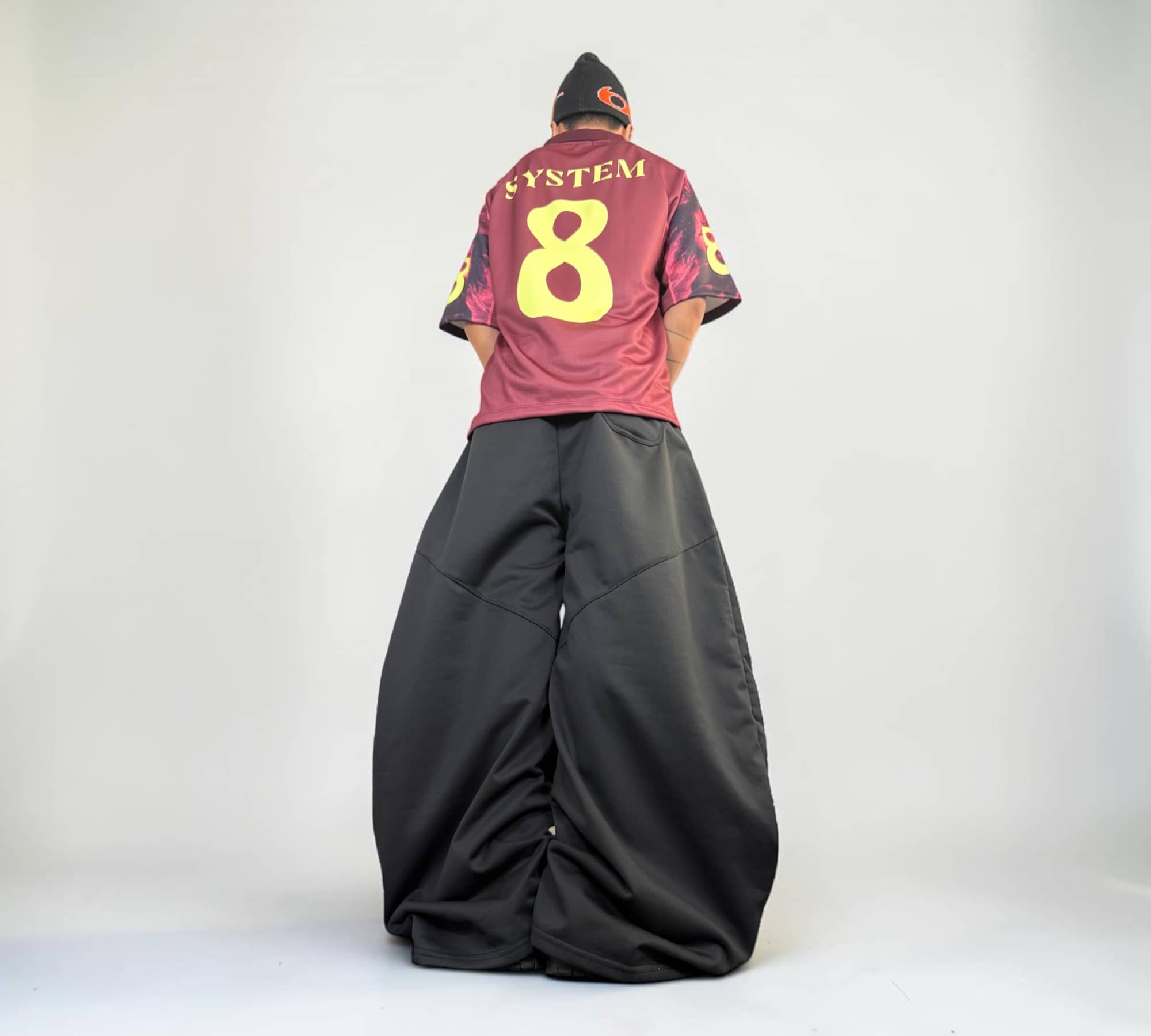 Jogging noir wide leg oversized